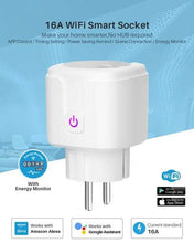 Load image into Gallery viewer, Smart Plug WiFi Socket Power Monitor Timing Function Tuya SmartLife APP Control Works With Alexa Google Assistant