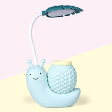Load image into Gallery viewer, Snail Led Table Lamp Cute Pen Holder Desk Light Reading Study Children Bedroom College Dorm Eye Protection Adjustable Organizer Cute Study Lamps for Bedroom Décor