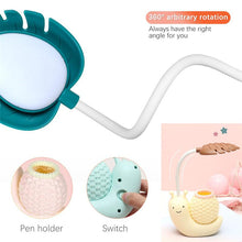Load image into Gallery viewer, Snail Led Table Lamp Cute Pen Holder Desk Light Reading Study Children Bedroom College Dorm Eye Protection Adjustable Organizer Cute Study Lamps for Bedroom Décor