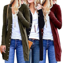 Load image into Gallery viewer, Snap Button Long Cardigan