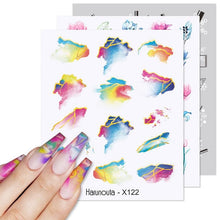 Load image into Gallery viewer, Snowflakes Nail Water Decals Christmas White Snow Transfer Sticker Decoration Slider Flower Leaf Manicuring Art Paper Tips Snowflake Bronzing Christmas Slider Nail Art 3D Decals Decoration Decals Snowflakes Elk Bear Christmas Xmas Stickers
