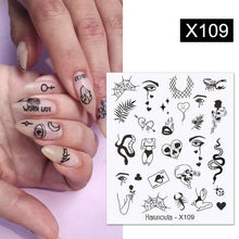 Load image into Gallery viewer, Snowflakes Nail Water Decals Christmas White Snow Transfer Sticker Decoration Slider Flower Leaf Manicuring Art Paper Tips Snowflake Bronzing Christmas Slider Nail Art 3D Decals Decoration Decals Snowflakes Elk Bear Christmas Xmas Stickers
