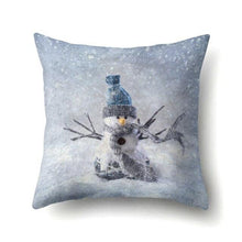 Load image into Gallery viewer, Snowman Christmas Cushion Cover Polyester Decorative Christmas Pillow Cover Merry Christmas Throw Cushion Covers Tree Reindeer Star Pillow Case For Party Throw Pillow New Year Xmas Decor Sofa Living Room Home Decoration