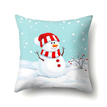 Load image into Gallery viewer, Snowman Christmas Cushion Cover Polyester Decorative Christmas Pillow Cover Merry Christmas Throw Cushion Covers Tree Reindeer Star Pillow Case For Party Throw Pillow New Year Xmas Decor Sofa Living Room Home Decoration