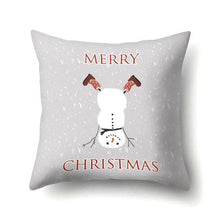 Load image into Gallery viewer, Snowman Christmas Cushion Cover Polyester Decorative Christmas Pillow Cover Merry Christmas Throw Cushion Covers Tree Reindeer Star Pillow Case For Party Throw Pillow New Year Xmas Decor Sofa Living Room Home Decoration