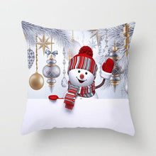 Load image into Gallery viewer, Snowman Christmas Cushion Cover Polyester Decorative Christmas Pillow Cover Merry Christmas Throw Cushion Covers Tree Reindeer Star Pillow Case For Party Throw Pillow New Year Xmas Decor Sofa Living Room Home Decoration