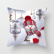 Load image into Gallery viewer, Snowman Christmas Cushion Cover Polyester Decorative Christmas Pillow Cover Merry Christmas Throw Cushion Covers Tree Reindeer Star Pillow Case For Party Throw Pillow New Year Xmas Decor Sofa Living Room Home Decoration