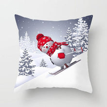 Load image into Gallery viewer, Snowman Christmas Cushion Cover Polyester Decorative Christmas Pillow Cover Merry Christmas Throw Cushion Covers Tree Reindeer Star Pillow Case For Party Throw Pillow New Year Xmas Decor Sofa Living Room Home Decoration