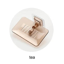Load image into Gallery viewer, Soap Rack No Drilling Wall Mounted Double Layer Soap Holder Soap Sponge Dish Bathroom Accessories Soap Dishes Self Adhesive Soap Dish Bar Soap Holder Soap Dishes Tray Saver Case Box for Shower Bathroom Kitchen Dish Drainer Drying Rack