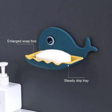 Load image into Gallery viewer, Soap Rack No Drilling Wall Mounted Drain Non Perforated Double Layer Holder Sponge Dish Accessories Magic Soap Dishes Bathroom Cute Soap Dish for Kids Plastic Self Draining Soap Holder for Shower Wall Cartoon Hanging Bathroom Soap Tray with Suction Cup