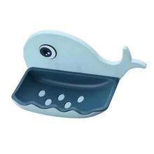 Load image into Gallery viewer, Soap Rack No Drilling Wall Mounted Drain Non Perforated Double Layer Holder Sponge Dish Accessories Magic Soap Dishes Bathroom Cute Soap Dish for Kids Plastic Self Draining Soap Holder for Shower Wall Cartoon Hanging Bathroom Soap Tray with Suction Cup