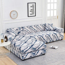 Load image into Gallery viewer, Sofa Cover Geometric Couch Cover Elastic Sofa Cover for Living Room Pets Corner L Shaped Chaise Longue Sofa Slipcover Shaped Sofa Slipcovers with Elastic Bottom, Jacquard Chaise Lounge Set for Living Room