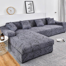 Load image into Gallery viewer, Sofa Cover Geometric Couch Cover Elastic Sofa Cover for Living Room Pets Corner L Shaped Chaise Longue Sofa Slipcover Shaped Sofa Slipcovers with Elastic Bottom, Jacquard Chaise Lounge Set for Living Room