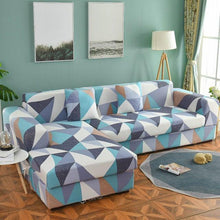 Load image into Gallery viewer, Sofa Cover Geometric Couch Cover Elastic Sofa Cover for Living Room Pets Corner L Shaped Chaise Longue Sofa Slipcover Shaped Sofa Slipcovers with Elastic Bottom, Jacquard Chaise Lounge Set for Living Room