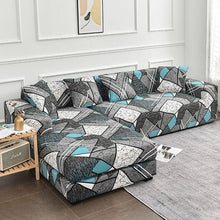 Load image into Gallery viewer, Sofa Cover Geometric Couch Cover Elastic Sofa Cover for Living Room Pets Corner L Shaped Chaise Longue Sofa Slipcover Shaped Sofa Slipcovers with Elastic Bottom, Jacquard Chaise Lounge Set for Living Room