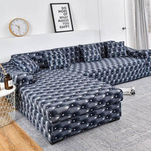 Load image into Gallery viewer, Sofa Cover Geometric Couch Cover Elastic Sofa Cover for Living Room Pets Corner L Shaped Chaise Longue Sofa Slipcover Shaped Sofa Slipcovers with Elastic Bottom, Jacquard Chaise Lounge Set for Living Room