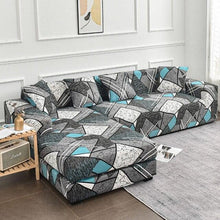 Load image into Gallery viewer, Sofa Cover Geometric Couch Cover Elastic Sofa Cover for Living Room Pets Corner L Shaped Chaise Longue Sofa Slipcover Shaped Sofa Slipcovers with Elastic Bottom, Jacquard Chaise Lounge Set for Living Room