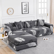 Load image into Gallery viewer, Sofa Cover Geometric Couch Cover Elastic Sofa Cover for Living Room Pets Corner L Shaped Chaise Longue Sofa Slipcover Shaped Sofa Slipcovers with Elastic Bottom, Jacquard Chaise Lounge Set for Living Room