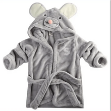 Load image into Gallery viewer, Soft And Comfortable Baby Bathrobes Cute Cartoon Animal Face Sleepwear For Babies Unique Design Hooded Sleepwear For Infants