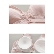 Load image into Gallery viewer, Soft And Comfortable Cotton Nursing Bra Breathable Breastfeeding Bras for Women Maternity Bra Plus Big Size Easy Feeding Bra Wire Free