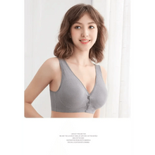 Load image into Gallery viewer, Soft And Comfortable Cotton Nursing Bra Breathable Breastfeeding Bras for Women Maternity Bra Plus Big Size Easy Feeding Bra Wire Free