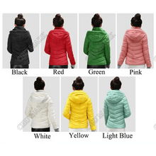 Load image into Gallery viewer, Soft And Comfortable Winter Jacket For Women Short Women's Thicken Outerwear In solid hooded Coats Zipper For Female Slim Cotton padded basic tops