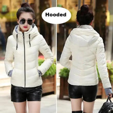 Load image into Gallery viewer, Soft And Comfortable Winter Jacket For Women Short Women's Thicken Outerwear In solid hooded Coats Zipper For Female Slim Cotton padded basic tops