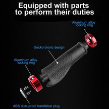 Load image into Gallery viewer, Soft Bicycle Grip Shock Absorption Road Bike Handlebar Cover Aluminium Alloy Lock Rubber Anti-slip Cycling Handle Grips Bike Handle Non Slip Soft Rubber Grips Mountain Bicycle Lock On Handle Bar