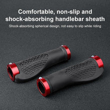 Load image into Gallery viewer, Soft Bicycle Grip Shock Absorption Road Bike Handlebar Cover Aluminium Alloy Lock Rubber Anti-slip Cycling Handle Grips Bike Handle Non Slip Soft Rubber Grips Mountain Bicycle Lock On Handle Bar