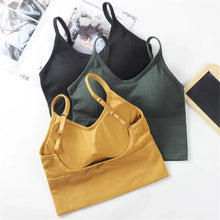 Load image into Gallery viewer, Soft Cotton Sports Bras For Women Push Up Solid Sports Bra Jogging Gym Women Sports Bra Girl Underwear Fitness Running Yoga Sport Tops