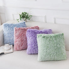 Load image into Gallery viewer, Soft Fur Plush Shaggy Fluffy Pillow Cover Decorative Cushion Covers For Home Living Room Sofa Decor Luxury Faux Fur Throw Pillow Cover Decorative Plush Pillow Case Cushion Cover Shell for Sofa Bedroom Car 43x43cm