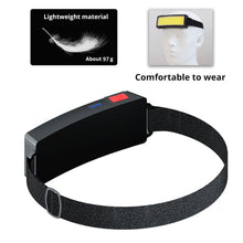 Load image into Gallery viewer, Soft Light Headlamp Flashlight LED Headlamp Adjustable Strap With COB Wick Headlight Beads Wide Range of Lighting Perfect Head Light For Camping Hiking Running Built-in Rechargeable Lithium Battery