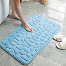 Load image into Gallery viewer, Soft Memory Foam Non Slip Cobblestone Embossing Bath Mat
