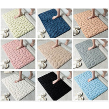 Load image into Gallery viewer, Soft Memory Foam Non Slip Cobblestone Embossing Bath Mat