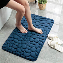 Load image into Gallery viewer, Soft Memory Foam Non Slip Cobblestone Embossing Bath Mat