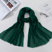 Load image into Gallery viewer, Soft Muslim Crinkle Hijab Scarf Soft Cotton Headscarf Ultra Soft Breathable Head Scarf Islamic Head Wraps Hijab For Women 70*175cm