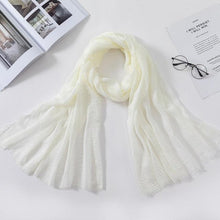 Load image into Gallery viewer, Soft Muslim Crinkle Hijab Scarf Soft Cotton Headscarf Ultra Soft Breathable Head Scarf Islamic Head Wraps Hijab For Women 70*175cm
