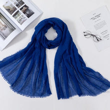 Load image into Gallery viewer, Soft Muslim Crinkle Hijab Scarf Soft Cotton Headscarf Ultra Soft Breathable Head Scarf Islamic Head Wraps Hijab For Women 70*175cm