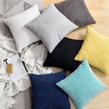 Load image into Gallery viewer, Soft Polyester Cushion Cover Corn Striped Pillow Cozy Throw Pillow Covers Cases for Couch Bed Sofa Ultra Soft Striped Cover Nordic Home Decor Throw Pillow Case Car Living Room Autumn Decoration