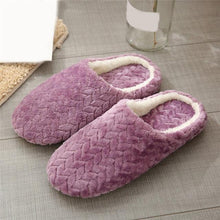 Load image into Gallery viewer, Soft Slipper Womens Home Plush House Winter Warm Slippers Soft Indoors Bedroom Slippers With Memory Foam Comfortable Slip On House Shoes Warm Fur Lined Slippers