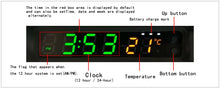Load image into Gallery viewer, Solar Car Digital Clock Thermometer Dual Color Display Smart Switch High Precision LED Digital Clock Dashboard Solar Powered Car Electronic Clock Stick-On Luminous Car Clock Dashboard Auto Clock Car Watch Clock with Adjustable Brightness Date Temperature