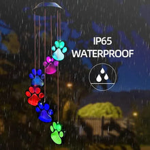 Load image into Gallery viewer, Solar Dog Claw Wind Chime Light