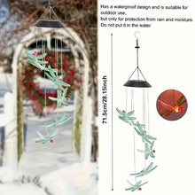 Load image into Gallery viewer, Solar Dragonfly Wind Chimes Lights