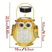 Load image into Gallery viewer, Solar Garden Hanging Light Owl Pattern