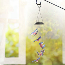 Load image into Gallery viewer, Solar LED Butterfly Wind Chimes