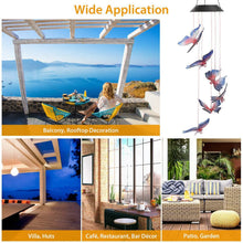 Load image into Gallery viewer, Solar LED Butterfly Wind Chimes