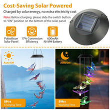 Load image into Gallery viewer, Solar LED Butterfly Wind Chimes