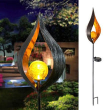 Load image into Gallery viewer, Solar LED Simulate Flame Light Lawn Lantern Lamp Waterproof Outdoor Lights