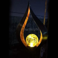 Load image into Gallery viewer, Solar LED Simulate Flame Light Lawn Lantern Lamp Waterproof Outdoor Lights