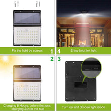 Load image into Gallery viewer, Solar Lights 88 LEDs Outdoor Wall Lamps